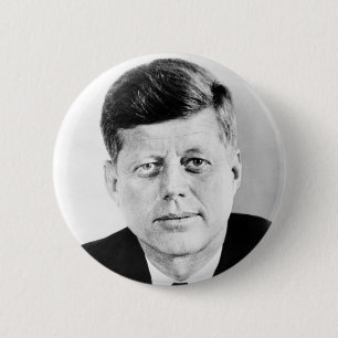 Porträt von Präsident John F. Kennedy Button