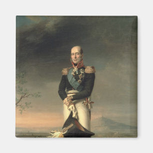 Porträt von Prinzen Mikhail Barclay de Tolly Magnet
