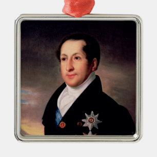 Porträt von Prinzen Sergej Golitsyn, Posten 1828 Silbernes Ornament