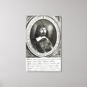 Porträt von Rene Descartes, 1644 Leinwanddruck