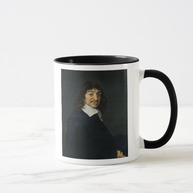 Porträt von Rene Descartes c.1649 Tasse (Rechts)