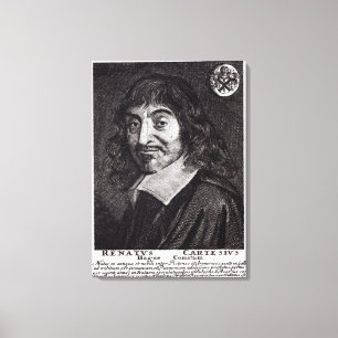 Porträt von Rene Descartes Leinwanddruck