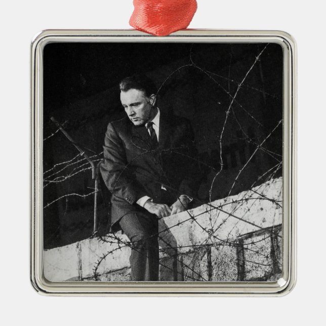 Porträt von Richard Burton Silbernes Ornament (Vorne)