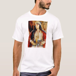 Porträt von Rudolph Valentino als dem Scheich T-Shirt