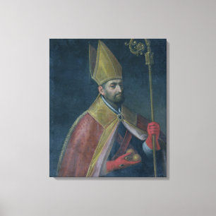 Porträt von Sankt Nikolaus, 1700 (Öl auf Leinwan Leinwanddruck