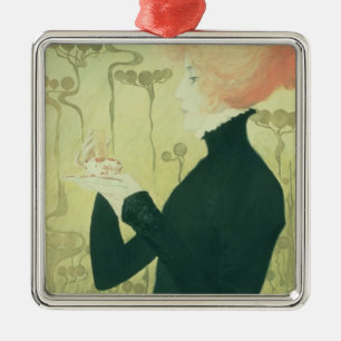 Porträt von Sarah Bernhardt Ornament Aus Metall