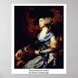 Porträt von Sarah Siddons durch Thomas Poster