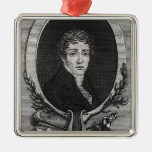 Porträt von Sebastian-Roch Nicolas Silbernes Ornament
