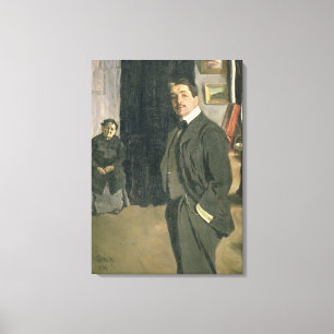 Porträt von Sergei Pavlovich Diaghilev Leinwanddruck