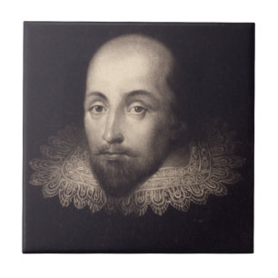 "Porträt von Shakespeare" Keramikfliese
