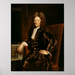 Porträt von Sir Christopher Wren 1711 Poster