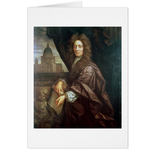 Porträt von Sir Christopher Wren (Öl auf Leinwand) (Vorne)