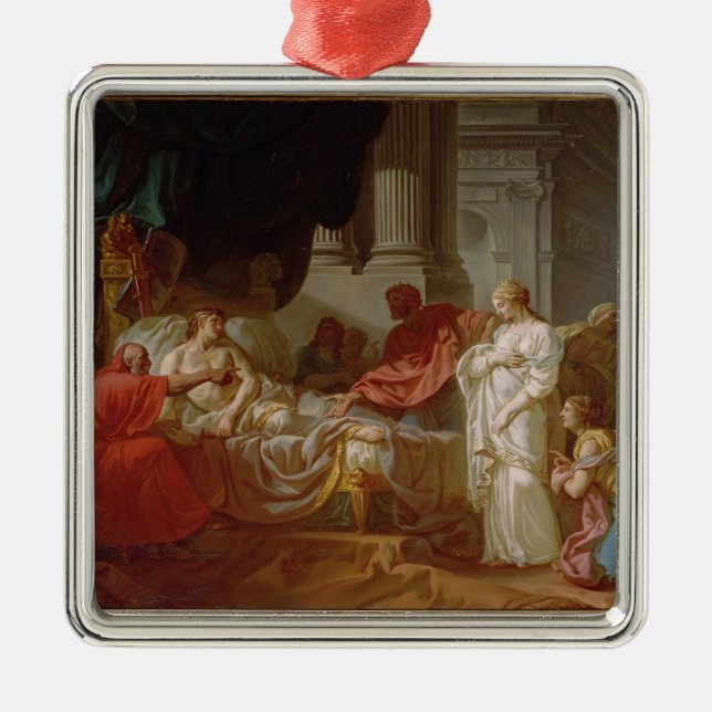 Porträt von Suger, Abt von St Denis (1082-1152), Silbernes Ornament (Vorne)