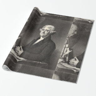Porträt von Thomas Jefferson Geschenkpapier