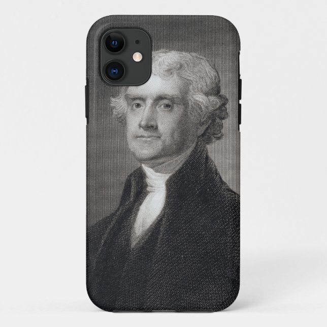 Porträt von Thomas Jefferson, graviert durch Case-Mate iPhone Hülle (Rückseite)