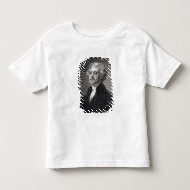 Porträt von Thomas Jefferson, graviert durch Kleinkind T-shirt (Vorderseite)