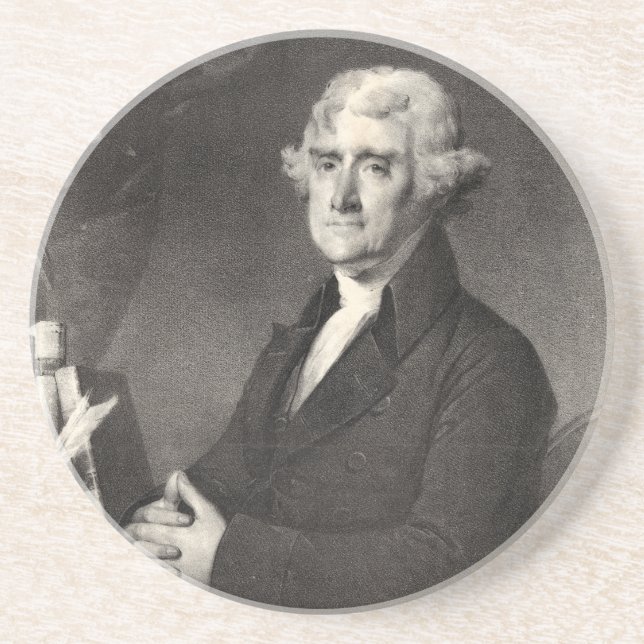 Porträt von Thomas Jefferson Sandstein Untersetzer (Vorne)