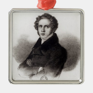 Porträt von Vincenzo Bellini Silbernes Ornament
