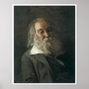 Porträt von Walt Whitman, 1887-88 Poster