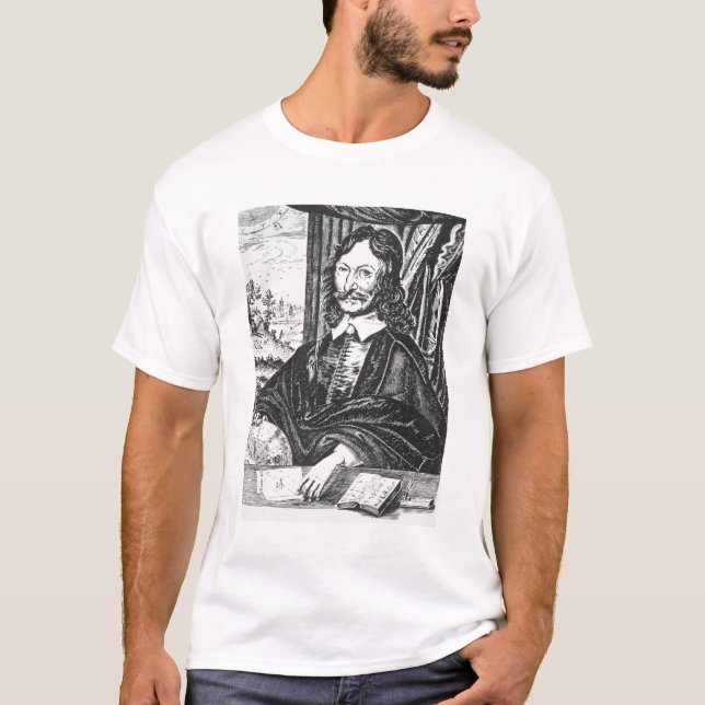 Porträt von William Lilly (1602-81), von seinem T-Shirt (Vorderseite)