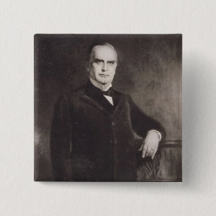 Porträt von William McKinley (litho) Button