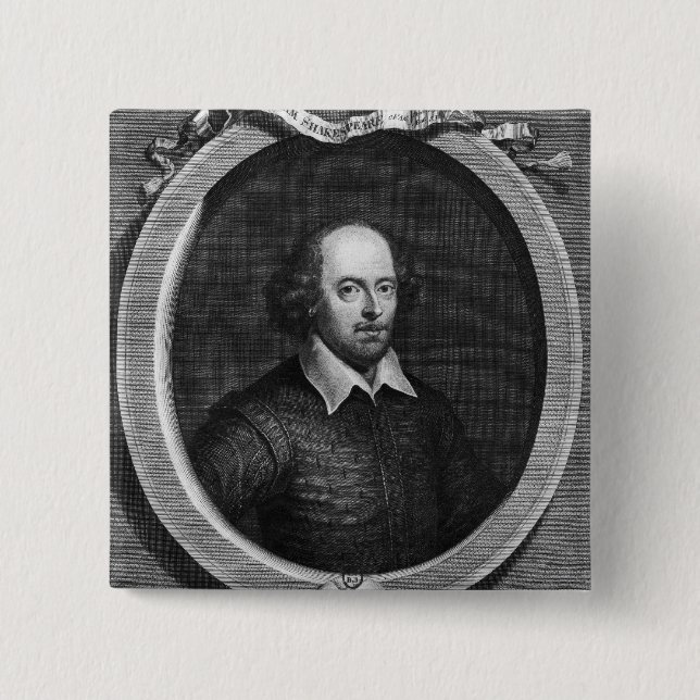 Porträt von William Shakespeare 1719 Button (Vorderseite)