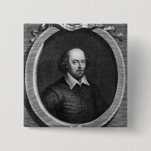 Porträt von William Shakespeare 1719 Button