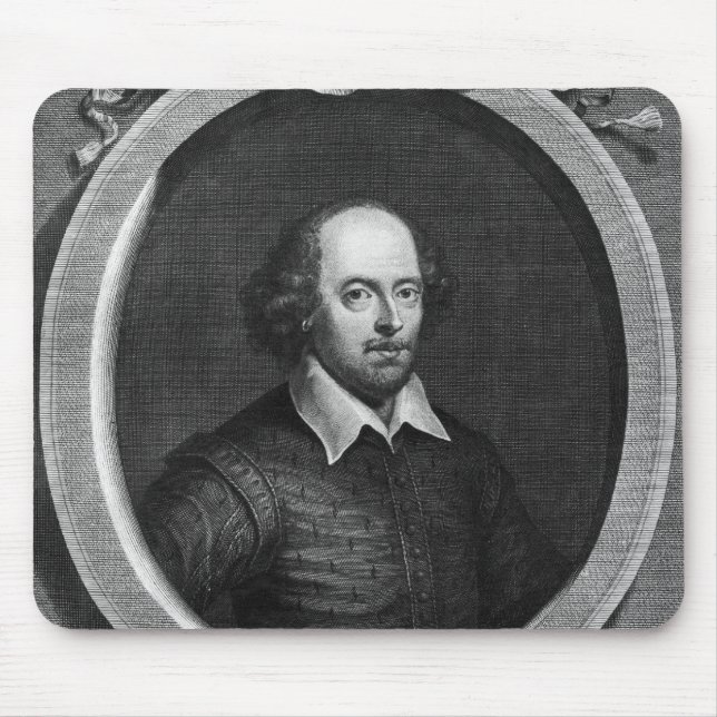 Porträt von William Shakespeare 1719 Mousepad (Vorne)