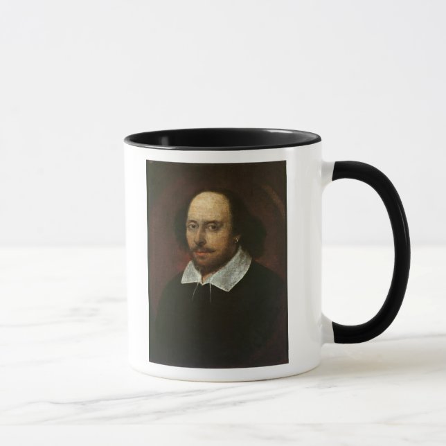 Porträt von William Shakespeare c.1610 Tasse (Rechts)