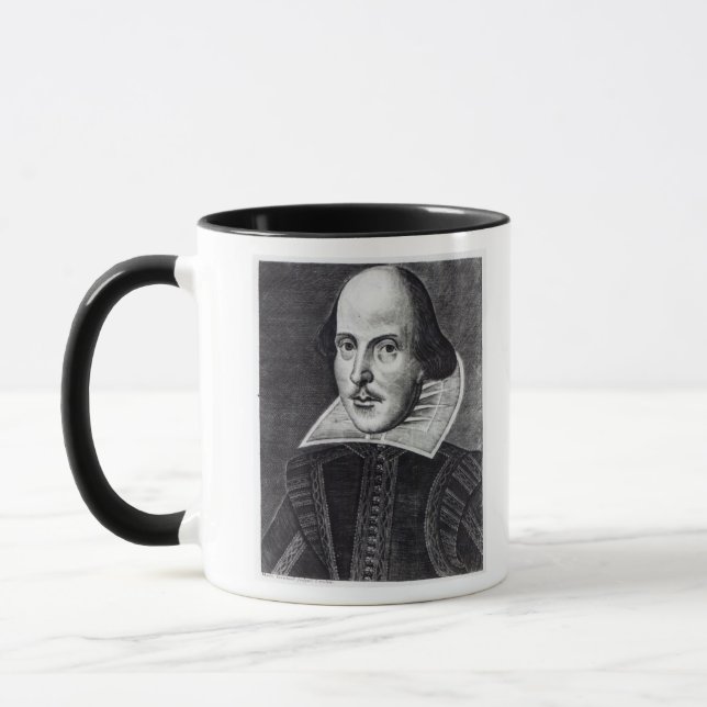 Porträt von William Shakespeare Tasse (Links)