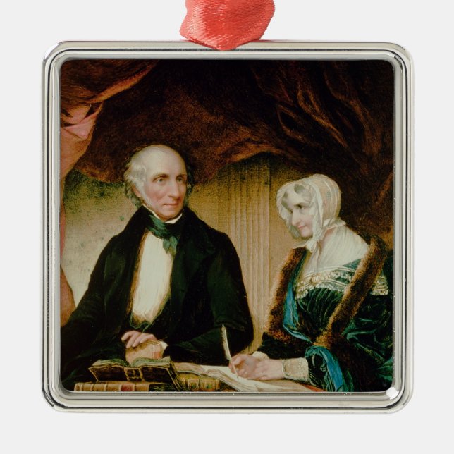 Porträt von William und von Mary Wordsworth, 1839 Silbernes Ornament (Vorne)
