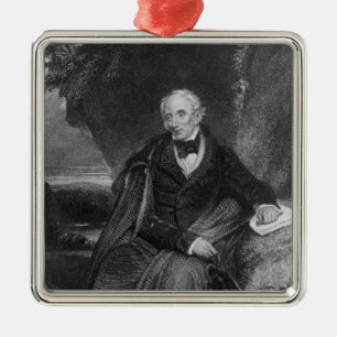 Porträt von William Wordsworth Silbernes Ornament