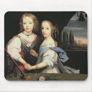Porträt von Winston und von Arabella (1648-1730) Mousepad