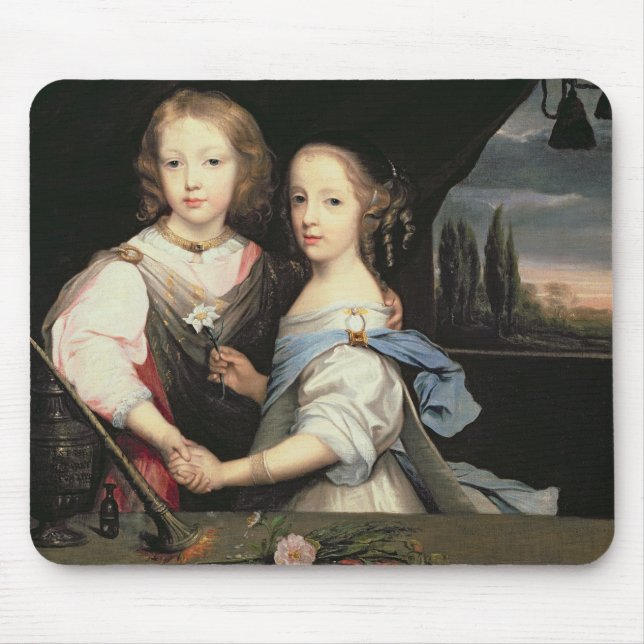 Porträt von Winston und von Arabella (1648-1730) Mousepad (Vorne)
