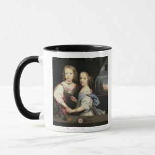 Porträt von Winston und von Arabella (1648-1730) Tasse