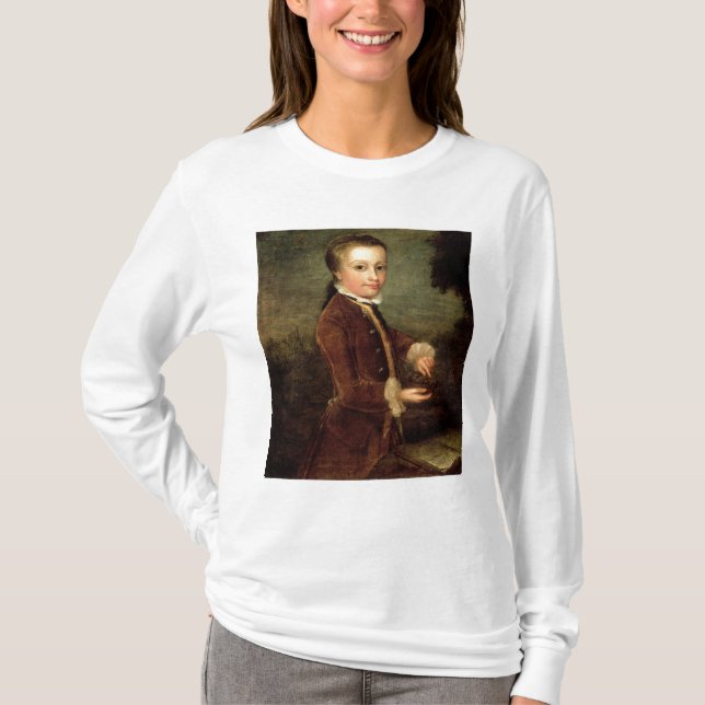 Porträt von Wolfgang Amadeus Mozart alterte T-Shirt (Vorderseite)