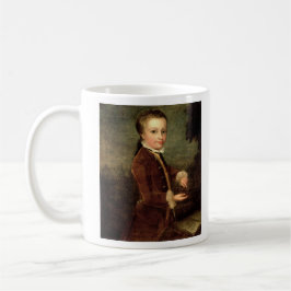 Porträt von Wolfgang Amadeus Mozart alterte Tasse