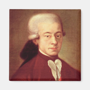 Porträt von Wolfgang Amadeus Mozart nach 1770 Magnet