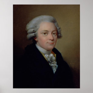 Porträt von Wolfgang Amadeus Mozart Poster