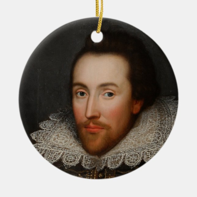 Porträt William Shakespeares Cobbe circa 1610 Keramikornament (Vorne)