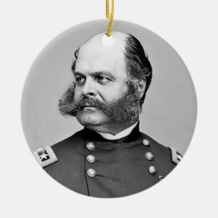 Porträt-ziviler Kriegs-General Ambrose E. Burnsid Keramikornament