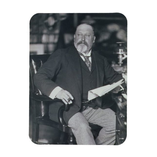 Porträtaufnahme von Edward VII (1841-1910) (b/w) Magnet (Vertikal)
