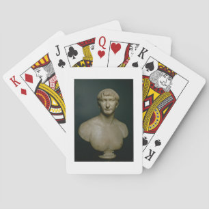 Porträtbüste des Kaisers Trajan (53-117 AD) 1.-2. Spielkarten