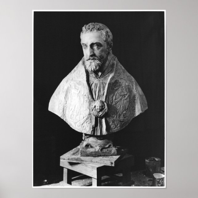 Porträtbüste von Francois d'Escoubleau Poster (Vorne)