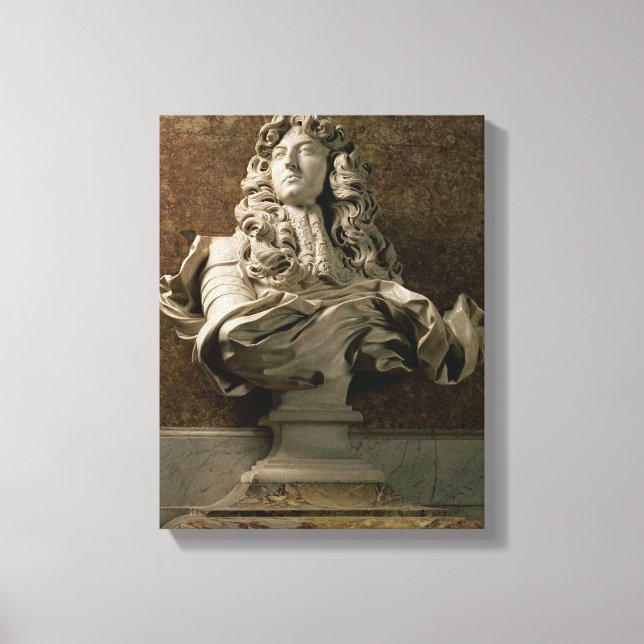 Porträtbüste von Louis XIV (1638-1715), 1665, (mar Leinwanddruck (Vorderseite)