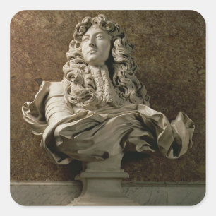Porträtbüste von Louis XIV (1638-1715), 1665, (mar Quadratischer Aufkleber