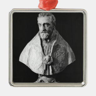 Porträtfehlschlag von Francois d'Escoubleau Ornament Aus Metall
