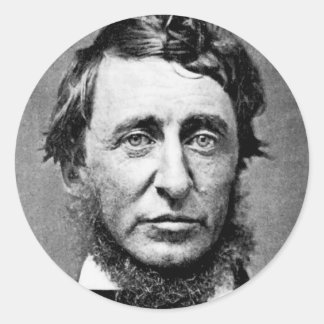 Porträtfotografie von Henry David Thoreau Runder Aufkleber