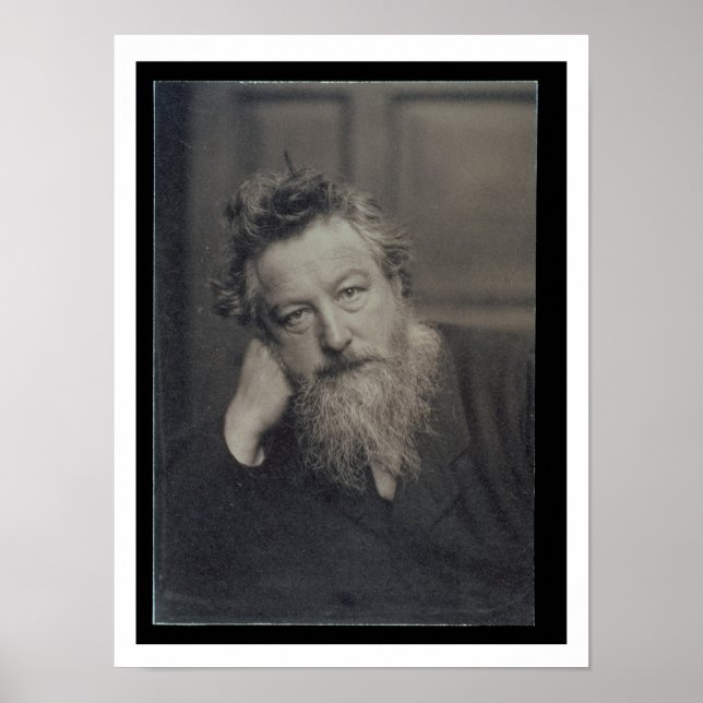 Porträtfotografie von William Morris (1834-1996) v Poster (Vorne)