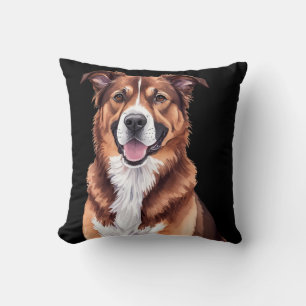 Porträtkissen für Haustiere - Aquarellfarben-Hunde Kissen